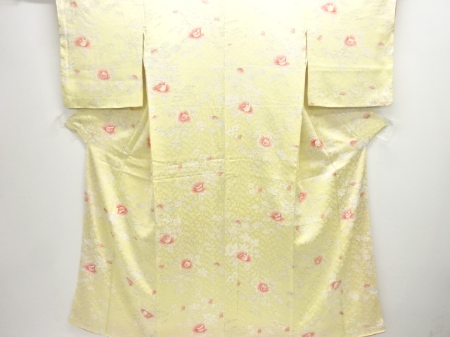 未使用品　花模様小紋着物